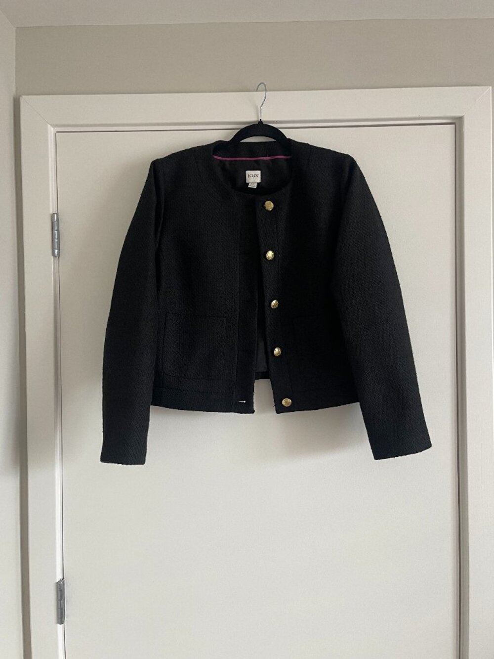 J. Crew Women's Black Tweed Lady Jacket - Size 12